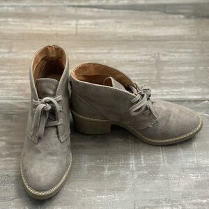 Merona Taupe Suede Lace Ankle Boots size 6